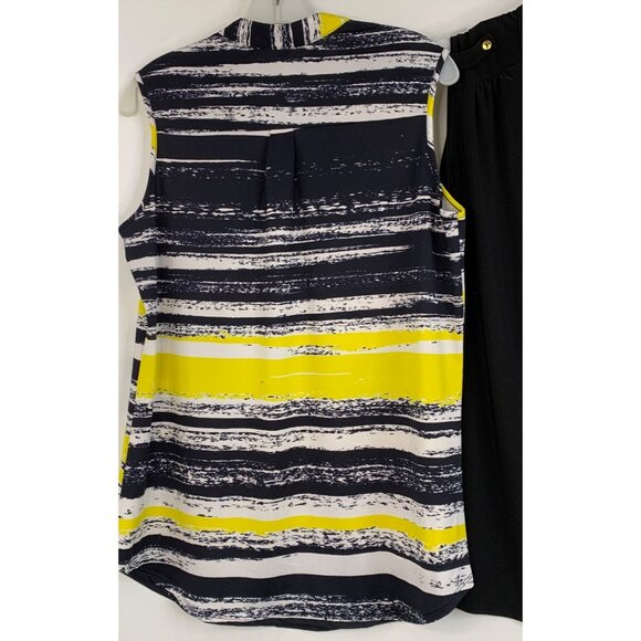 Set Of 2 PerSeption Womens Tops XL SL Stretch 8838 Resort Vacay - Picture 9 of 13